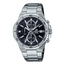 Maak een dynamisch maar gewaagd statement met een klassiek en sportieve EDIFICE-chronograaf. Deze heeft een achthoekige rand in een solide, sterk ontwerp.